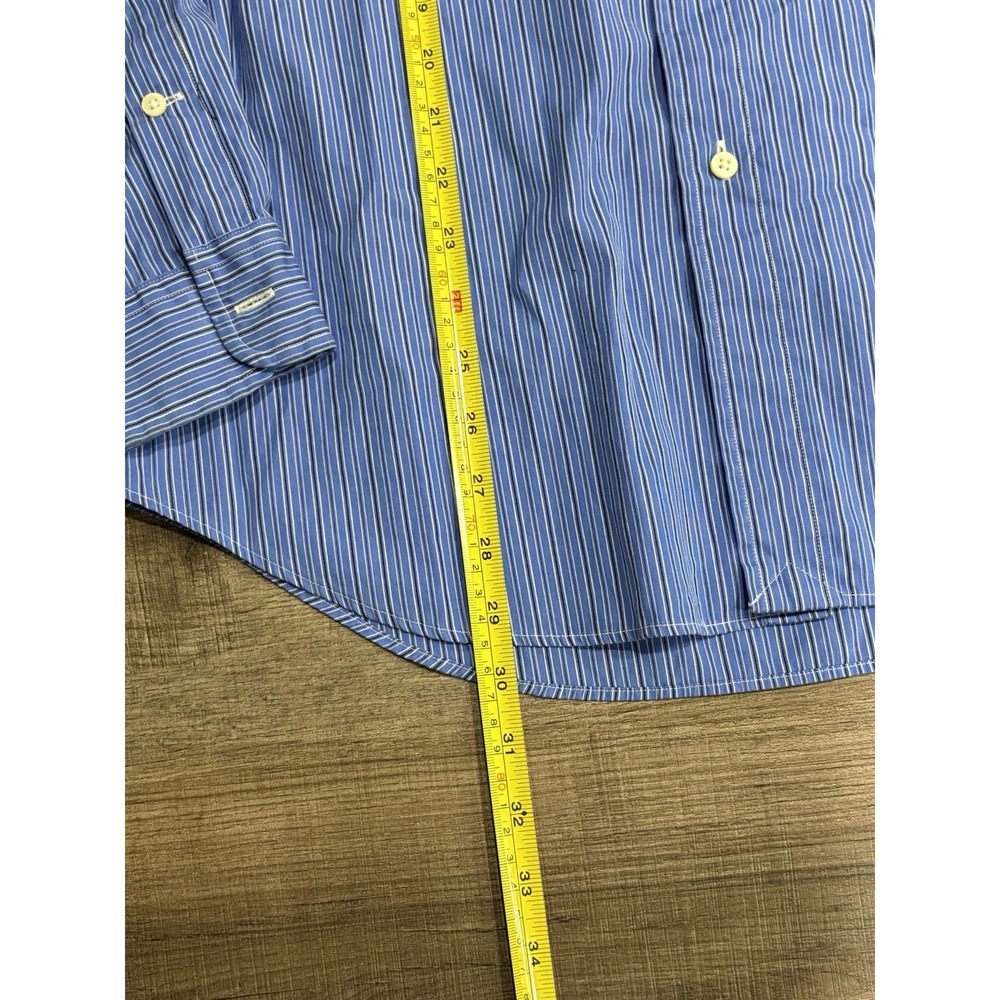 Ralph Lauren Long Sleeve Button Down Men's Size Large Striped Cotton Classic Fit - Picture 5 of 6